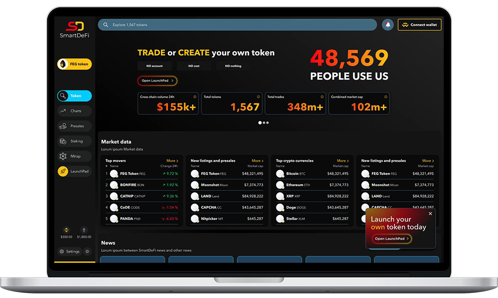 SmartDeFi Launchpad Interface
